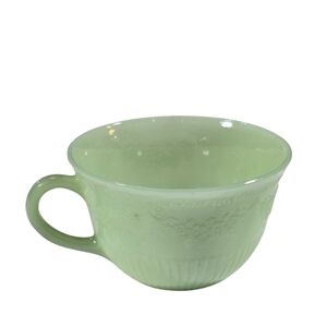 Vintage Fire King Jadeite Alice Pattern Floral Tea Cup